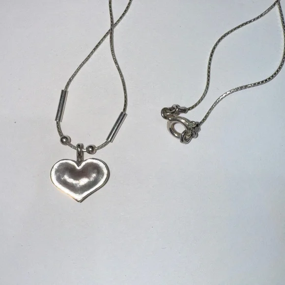 SILPADA Hammered Heart Sterling Silver Necklace N0514 - Picture 1 of 4